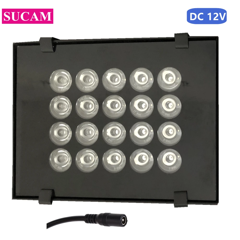 

DC 12V 20 Pieces Array Filling Infrared Security Illuminator Lamp Waterproof Night Vision 850nm IR Leds Lights for CCTV Camera