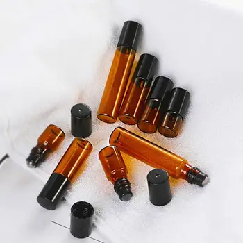 

2ML 3ML 5ML 10ML Amber Roll On Roller Bottle for Essential Oils Refillable Perfume Bottle Deodorant Containers