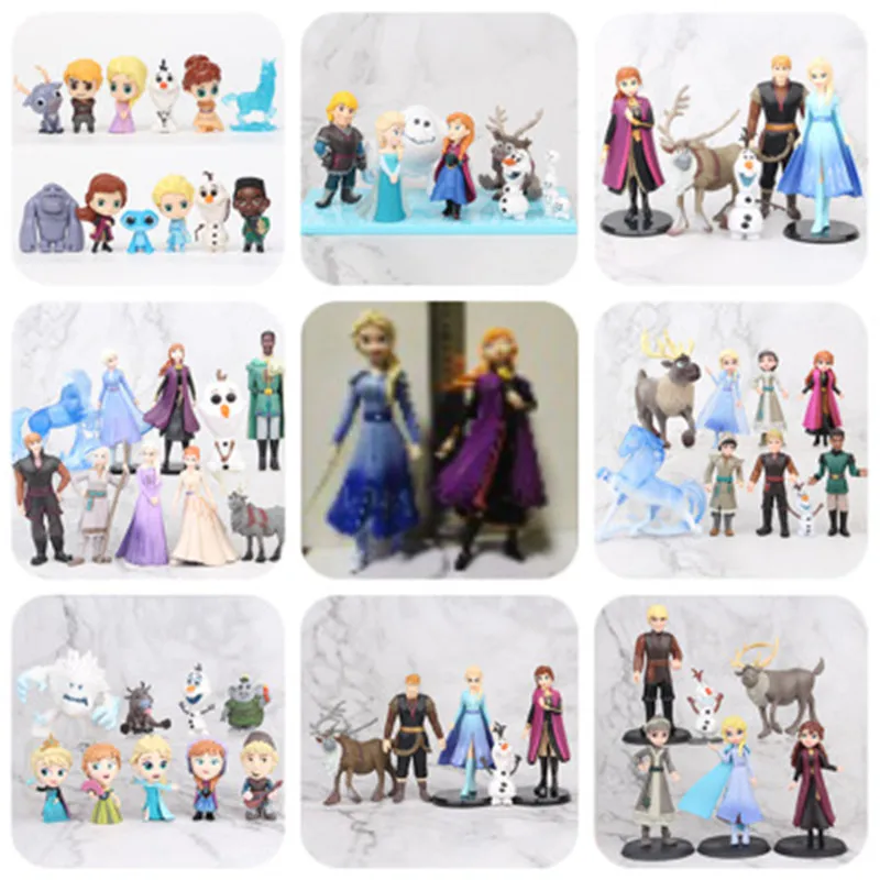 

HOT Disney Frozen 2 Snow Queen Elsa Anna PVC Action Figure Olaf Kristoff Sven Anime Dolls Figurines Kids Toy Children Gift