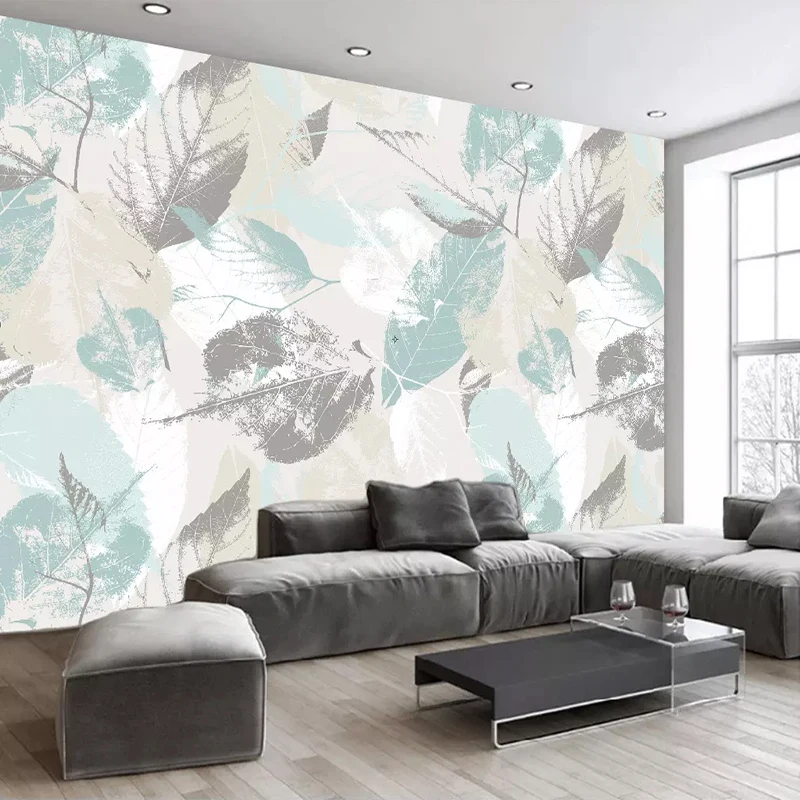 Custom-3D-Photo-Wallpaper-Roll-Nordic-Modern-Leaves-Leaf-Petals-3D-TV-Living-Room-Wall-Non (1)
