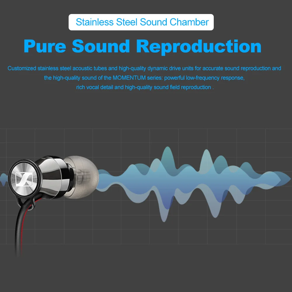 Sennheiser momentum in-ear sem fio bluetooth fone
