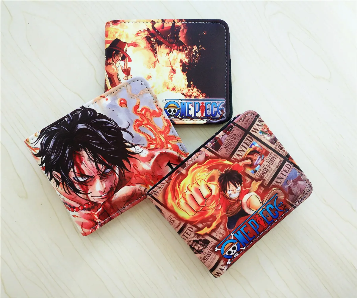 Аниме One Piece OP мужской женский кошелек короткий PU портмоне ID/Кредитные карты