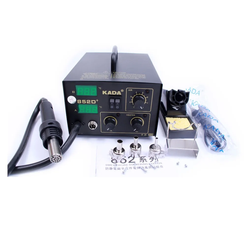 

Free shipping 220v /110V KADA 852D+ KADA852D+ Rework tray Soldering iron holder Soldering Iron Foam 3 Single Nozzles