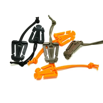 

E0244 with elastic rope hanging buckle 1 inch webbing finishing fixed buckle coiler storage webbing clip buckle hanging buckle