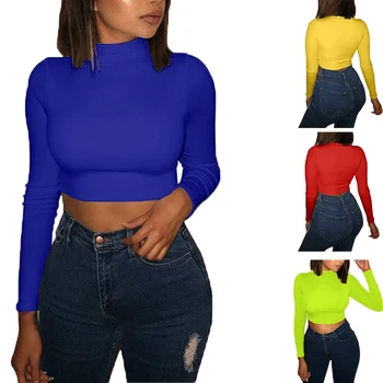 

New Solid Women Top knitting Shirt Turtleneck Elegant Solid Blouse Slim Fit For Women Streetwear Casual Blusa Mujer