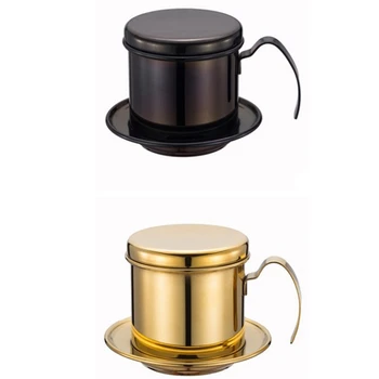 

AU -Portable Coffee Maker Stainless Steel Mini Maker/Drip Coffee Pot Filter Tea Coffee Filters Tools Vietnamese Pot Kitchen Tool