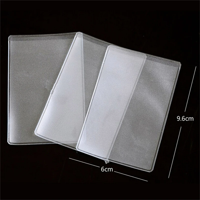 10x PVC Credit Card Holder Protect ID Card Business Card Cover Clear Frosted PVC