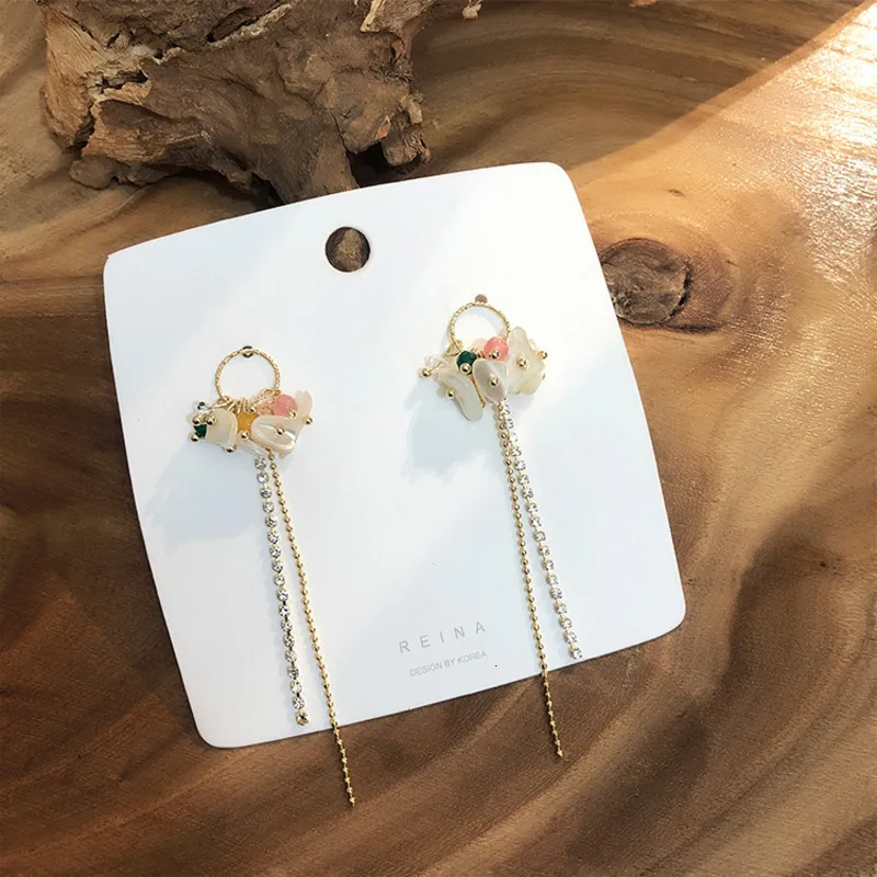 

Ew Hypoallergenic Shell Pendant Earrings Gold Statement Earrings Women Weddings Party Irregular Geometric Bohemian Jewelry Gift