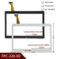 Белый или черный новый оригинальный 10,1 "дюймовый планшет FPC-220-V0 сенсорный экран дигитайзер панель Замена стекло сенсор бесплатная доставка