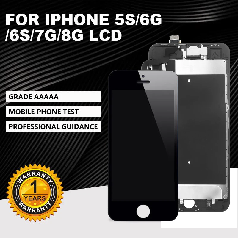 

AAAA+++ for iPhone 5S SE 6s 6S Plus 7 8 Plus LCD screen with 3D force digitizer Touch Screen Full Set assembly Display With Gift