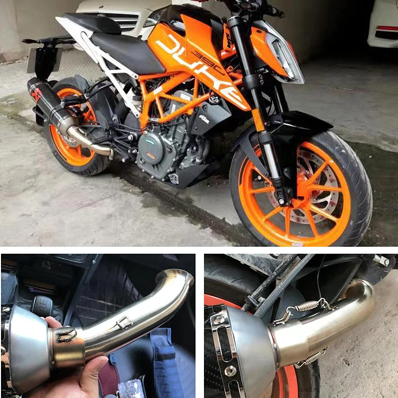 Для KTM 125 250 390 DUKE 125 250 390 RC390 выхлопная система для мотоцикла, глушитель, Труба среднего соединения, без шнуровки, полная труба