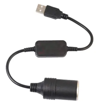 

5V 2A USB Male to 12V Car Cigarette Lighter Socket Converter Cable Adapter for DVR Car-charger Electronics Auto Accessories