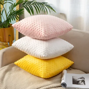 

45x45cm super soft embossed sofa cushion cover solid color throw pillow cover/cases decorative home hotel office chair car
