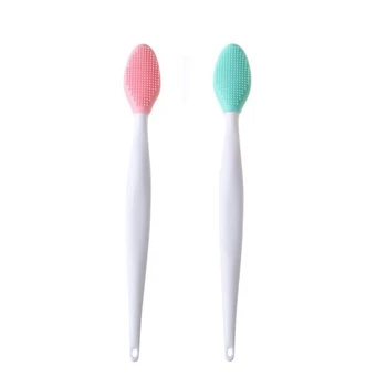

Lip Brush Tool, Double-Sided Silicone Exfoliating Lip Brush (2 Pieces) in Ran Colors