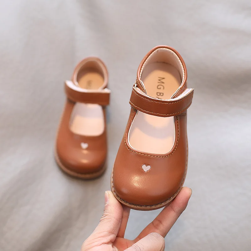 Girls School Retro Leather Shoes Autumn Spring Korean Fashion Children's Shoes 1-6 Years Old leather shoes