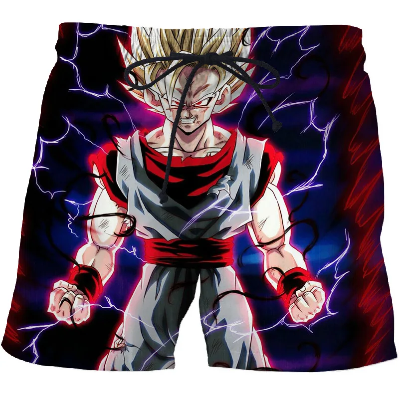 Веселые мужские пляжные шорты Dragon Ball быстросохнущие плавки с 3D принтом удобные