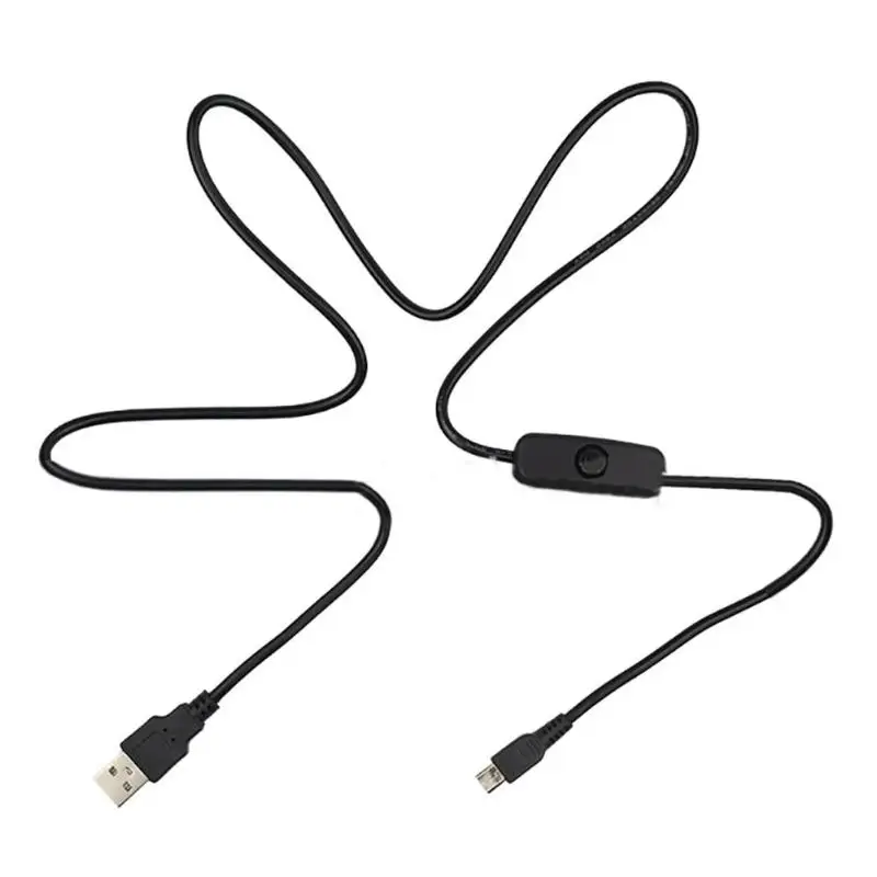 Зарядный кабель USB для Micro USB с переключателем включения/выключения для Raspberry Pi