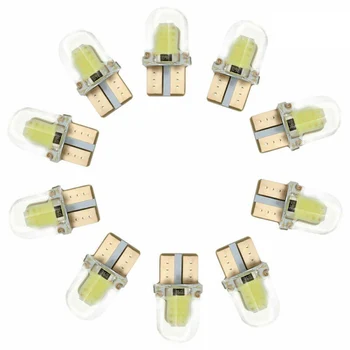 

100 Pieces T10 194 168 W5W 12V 4 COB LED CANBUS Light Bulbs Silica Bright White Dome Map Light Energy Saving