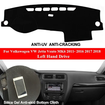 

Car Dashboard Cover Silicone Non-Slip Dash Mat Carpet ANti-UV For Volkswagen VW Jetta Vento MK6 2011- 2016 2017 2018