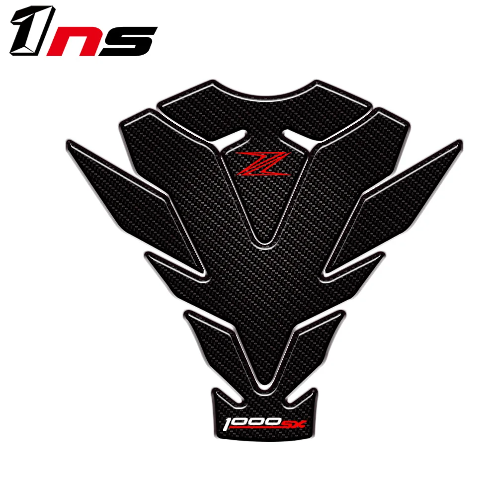 Мотоцикл 3D углеродного волокна топливный бак Pad защитные наклейки для Kawasaki Z1000SX Fishbone защитные наклейки - Цвет: 2