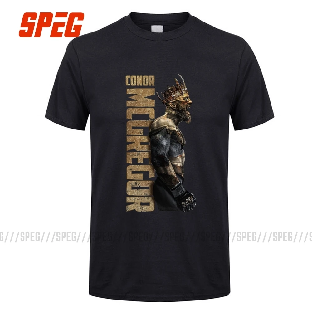 Ceny SPEG król Conor McGregor MMA notorycznie T Shirt mężczyźni z krótkim rękawem topy 100% Cortton Tee O szyi ubrania męskie t shirt w stylu vintage