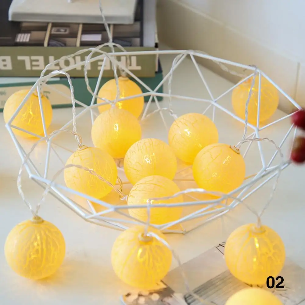 2M10Lights 02 Светодиодный светильник со льдом, гирлянда, сказочный светильник, батарея s, диаметр 5 см, 10 шариков, светильник, цепочка, сказочный светодиодный светильник, подарок на день рождения - Испускаемый цвет: 2M10Lights 02
