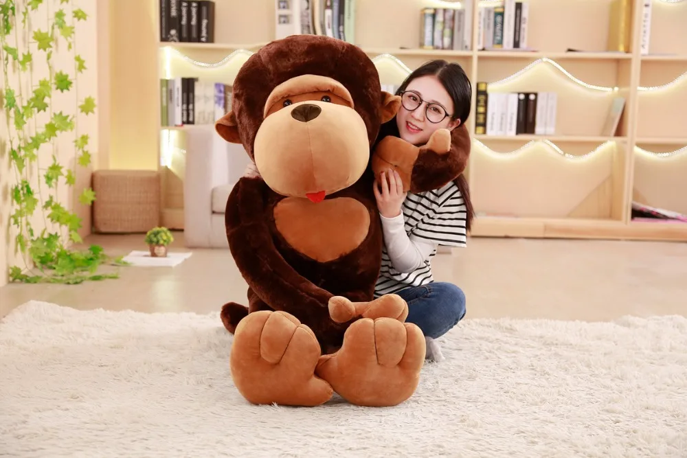 1 шт. 110 см Огромный Размер мультфильм обезьяна с большим ртом плюшевые игрушки Горилла алмаз плюшевые куклы мягкие подушки для детей кукла-подружка