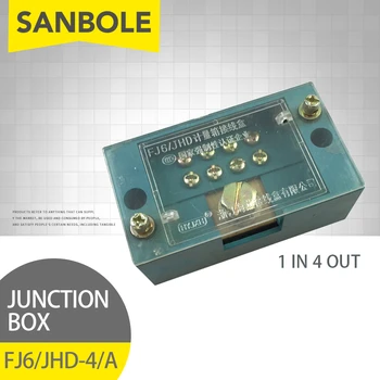 

FJ6 One In Four Out Terminal Block Box Connection Green Wire Connector Household Distribution