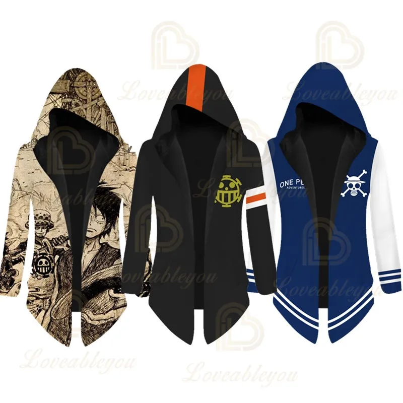 

One Piece/Demon Slayer Cosplay Overcoat Jacket Robe Hooded Cape Coat Cloak Clothing Anime Cosplay Costume