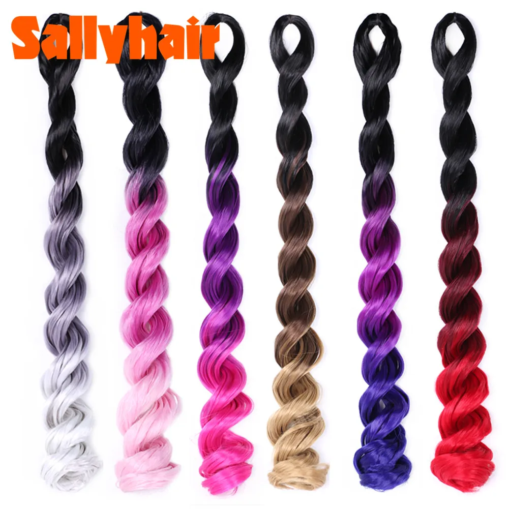 Sallyhair длинные волнистые волосы для наращивания синтетические плетения с
