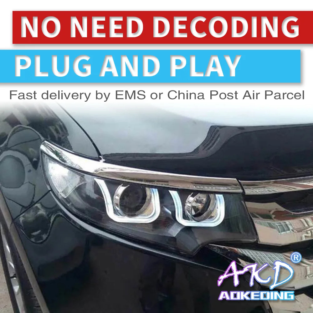 Cheap AKD tuning cars Headlight for Ford EDGE 2010-2012 Headlight LED DRL Hid Bi Xenon beam Signal light angel eyes car accessories