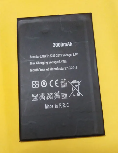 Батарея для телефона Y26 2800 мАч смартфона XGODY 3G 6 дюймов 18:9 Android 8 1 Oreo MTK6580M
