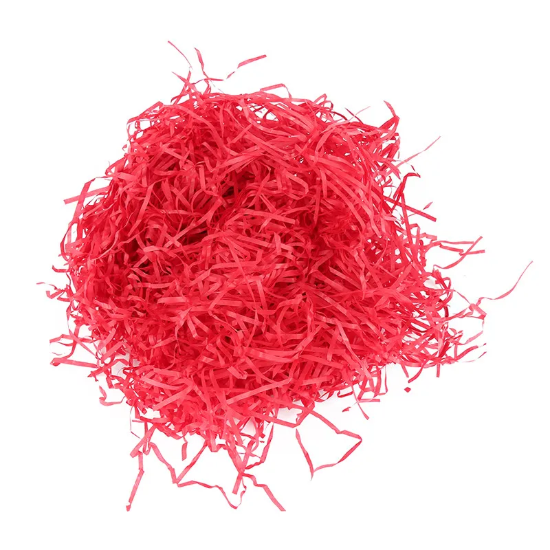 Красочная измельченная бумажная рафия наполнитель подарочной коробки Свадебная вечеринка украшения Crinkle Cut бумага Shred упаковка подарок наполнитель