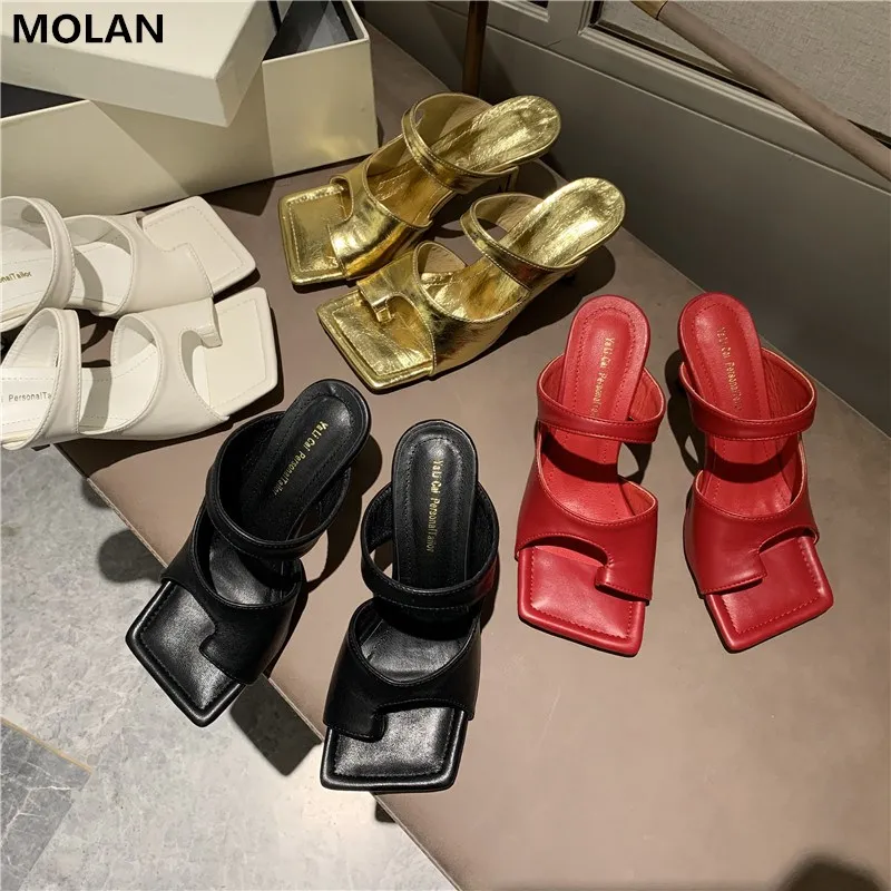 Женские туфли лодочки MOLAN брендовые дизайнерские из натуральной кожи с узкими