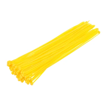 

uxcell 300pcs Cable Zip Ties 200mmx2.1mm Self-Locking Nylon Tie Wraps Yellow Single-use Locking Flexible Cable Tie