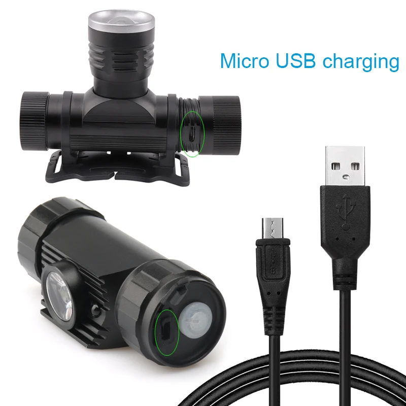 1 mode IR induction xm l2 mini led headlamp headlight camping head torch led xml t6 rechargeable head lamp 18650 head flashlight