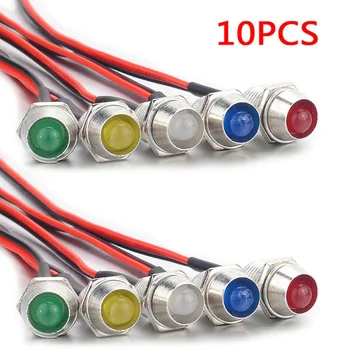 

Metal Indicator Lights Replacement LED Direct replacement Dashboard 8mm