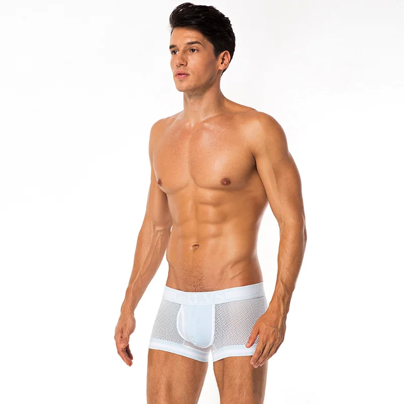 OR/H499Branded Jockstrap Men Sexy Underwear Brand Boxer shorts Underpants Mesh Male Panties U convex pouch Cueca Gay Pants | Спорт и
