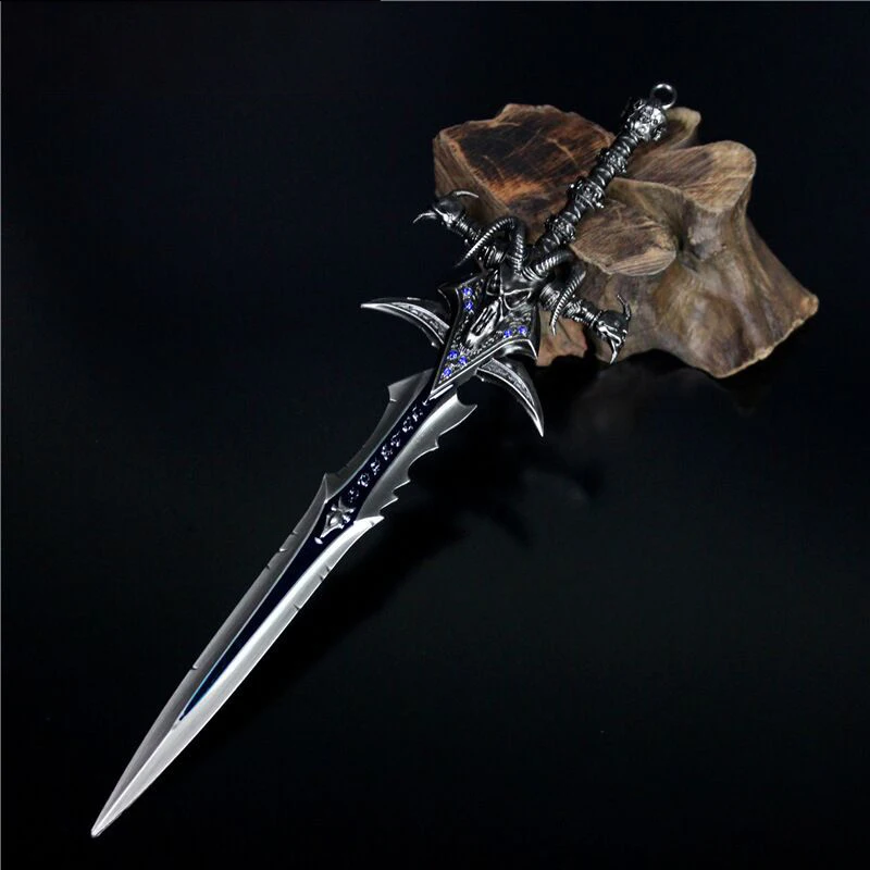 

World of Warcraft simulation sword model Frostmourne animation prototype Mini modeling metal uncut blade model sword boy toy