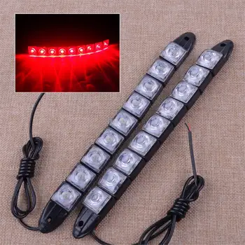 

CITALL 2Pcs Safety Marine Boat Bow Daytime Navigation Lights LED Lighting Waterproof Stripe Kit 12V 23.5x2 cm 2028BLBRB