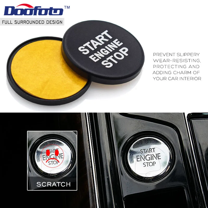 Car Start Ignition Switch Button Cover Trim Sticker For Audi A4 A5 A7 Q3 Q5
