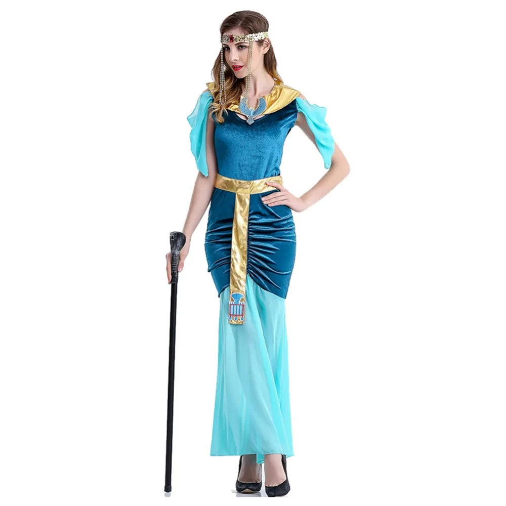 Костюм греческой богини для Хэллоуина, женский костюм принцессы Клеопатры, приталенное вечернее платье, нарядное платье, сценический костюм для взрослых