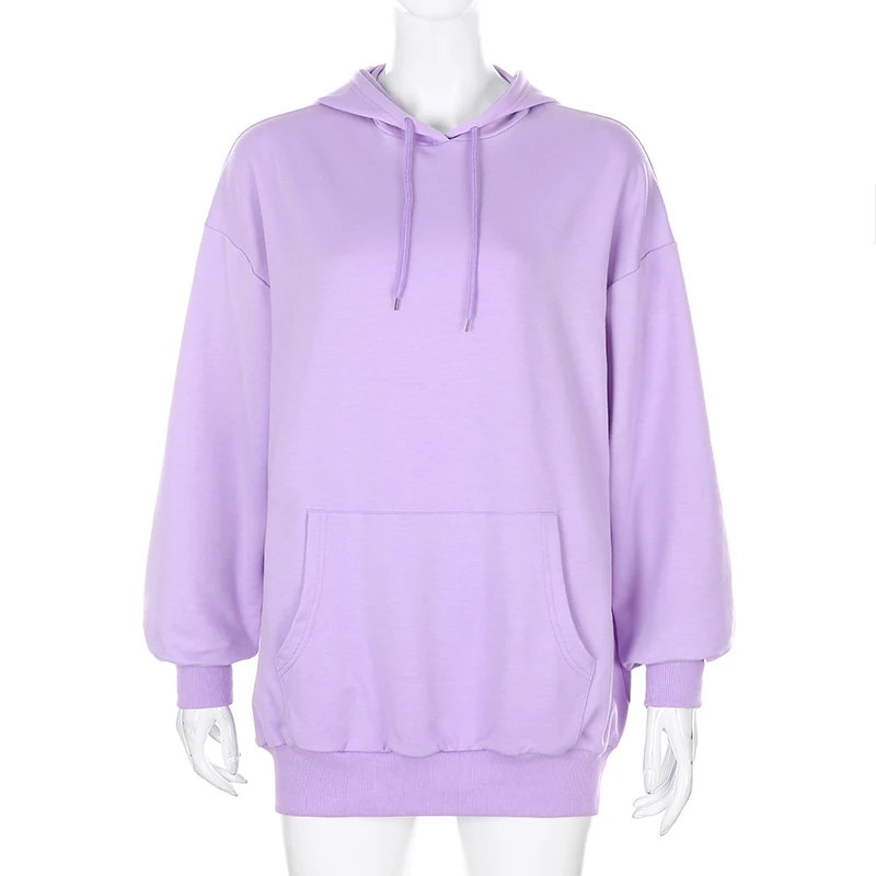 IAMSURE 2020 Autumn Long Sleeve Letter Print Casual Loose Women Hoodies Korean Fashion Streetwear Oversize Cute 90s Sweatshirts