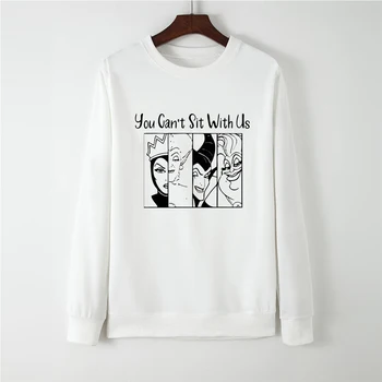 

Keep Warm You Can't With Us Print Fairy Tale Villain Spring Autumn Funny Sweatshirt Hoodies Women Cute Hip Hop Thermal Jacket