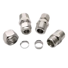 free shipping Stainless Steel Pipe and Fitting 304 SS Pipe Fitting Tube DSJ-M,YDF-LOK,LOK-Fittings Ferrule connector