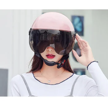 

Motorcycle Helmet for Women Open Face Half Design Lightweight DOT Certified Anti-UV for Motorbike Cruiser