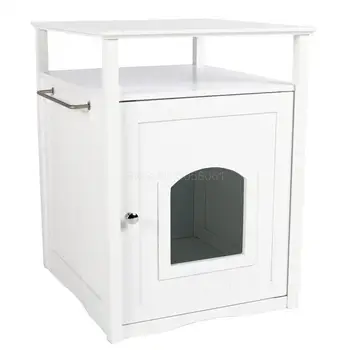 

Anti-corrosion waterproof single door cat house with storage layer cat house pet nest wooden pet furniture