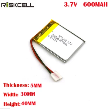 

li ion battery 503040 3.7v 600mah lithium polymer battery cell