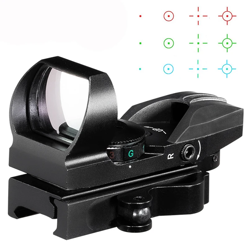 20mm/11mm Rail Riflescope Hunting Optics Holographic Red Dot Sight Reflex 4 Reticle Tactical Scope Collimator Sight red dot sight rifle scope holographic collimator