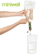 На открытом воздухе аварийная фильтрация воды с мешком воды в гравитационном пути для рюкзака или авантюриста